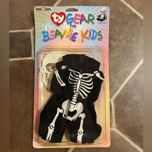 !NEW! Vintage Ty Beanie Kids Halloween Skeleton Outfit